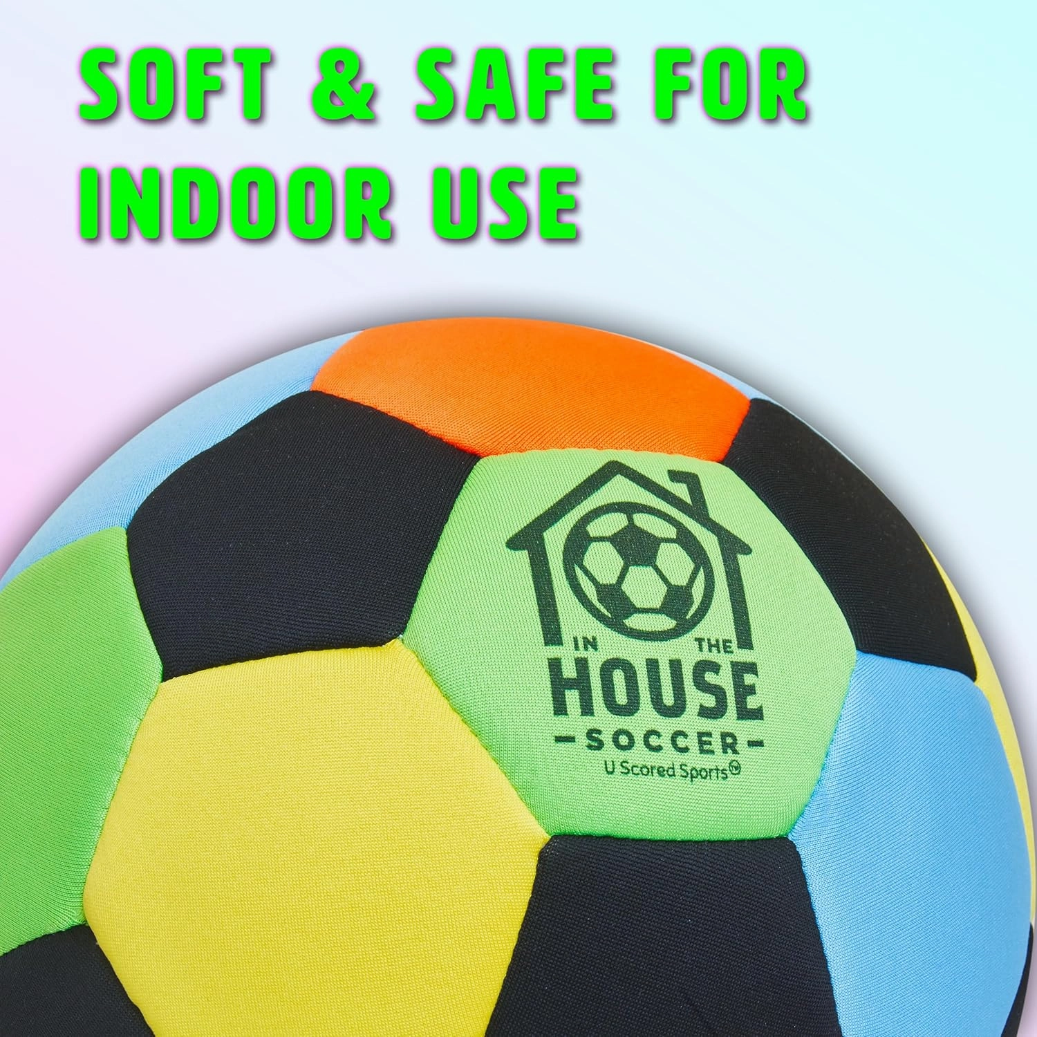 in The House Soccer Ball - Indoor Size 4 Padded Soccer Ball for Girls (Ages 3 ), Boys (Ages 3 ) & Adults - Bring Soccer Practice Home - Perfect for Juggling - Gift for Soccer Player