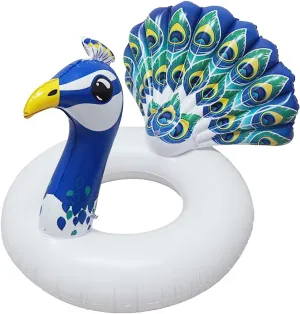 Inflatable Peacock Pool Float Swimming Ring Party Toys Raft Lounge Decorations for Adults & Kids