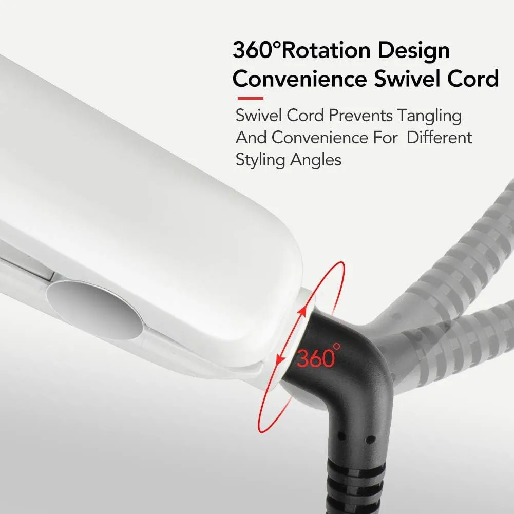 Infrared Cold Iron for Hair Repair, Hair Straightener Tool for Ultrasonic Repair, Straightener Flat Iron with Infrared, Cold Flat Iron for Hair (White)