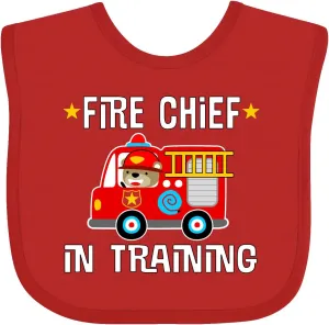 inktastic Future Fire Chief in Training Baby Bib