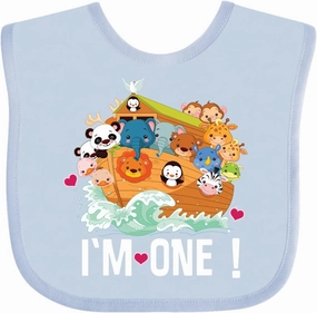 inktastic 1st Birthday Noah Ark Outfit Baby Bib