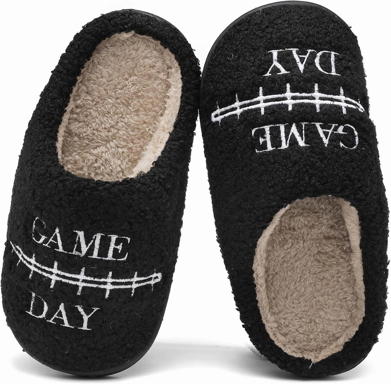 INMINPIN Kids Girls Boys Ball Sports Slippers Soft Curly House Shoes Memory Foam Non-Slip Indoor Outdoor Slippers for Sports Fan