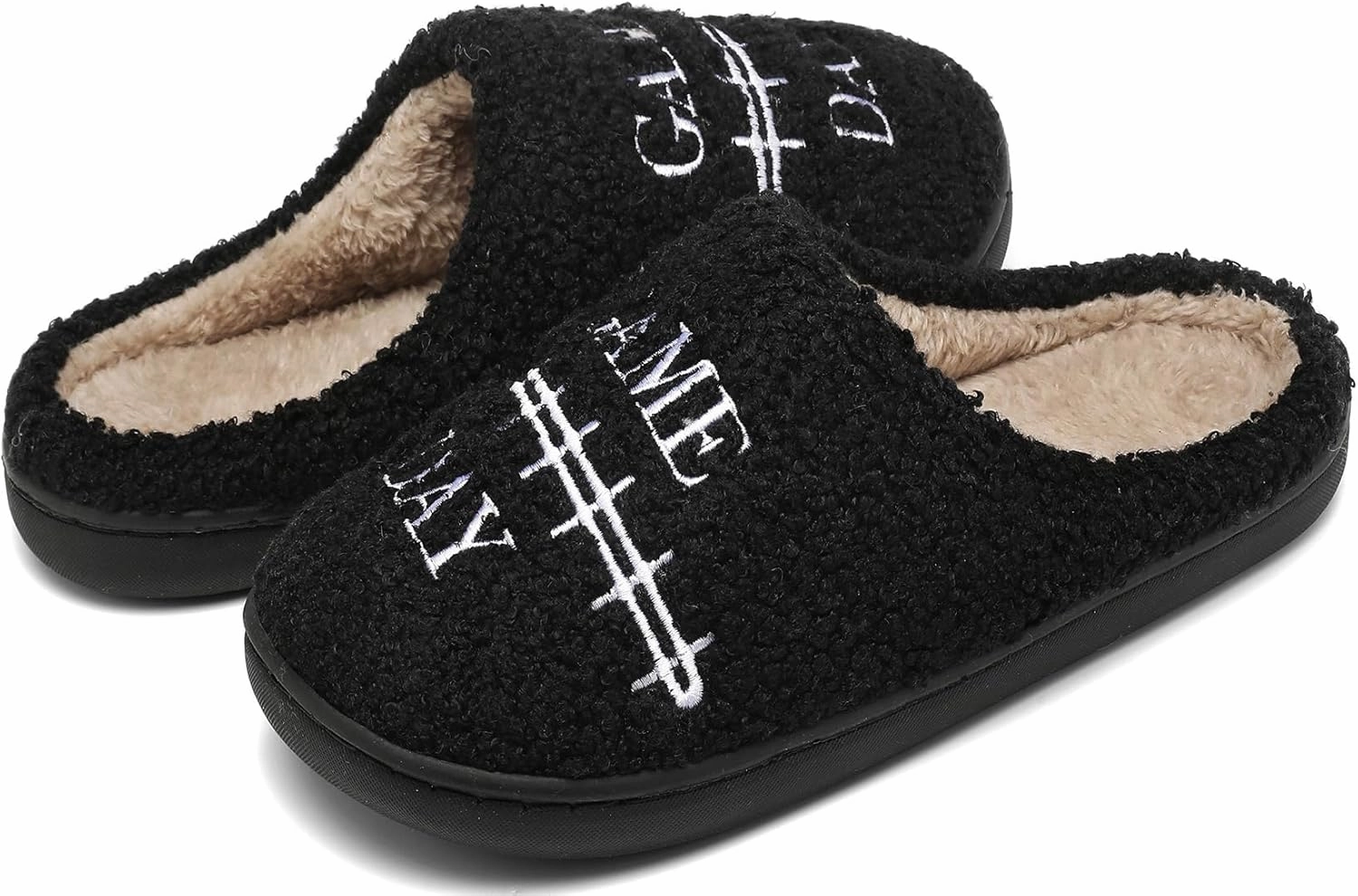 INMINPIN Kids Girls Boys Ball Sports Slippers Soft Curly House Shoes Memory Foam Non-Slip Indoor Outdoor Slippers for Sports Fan