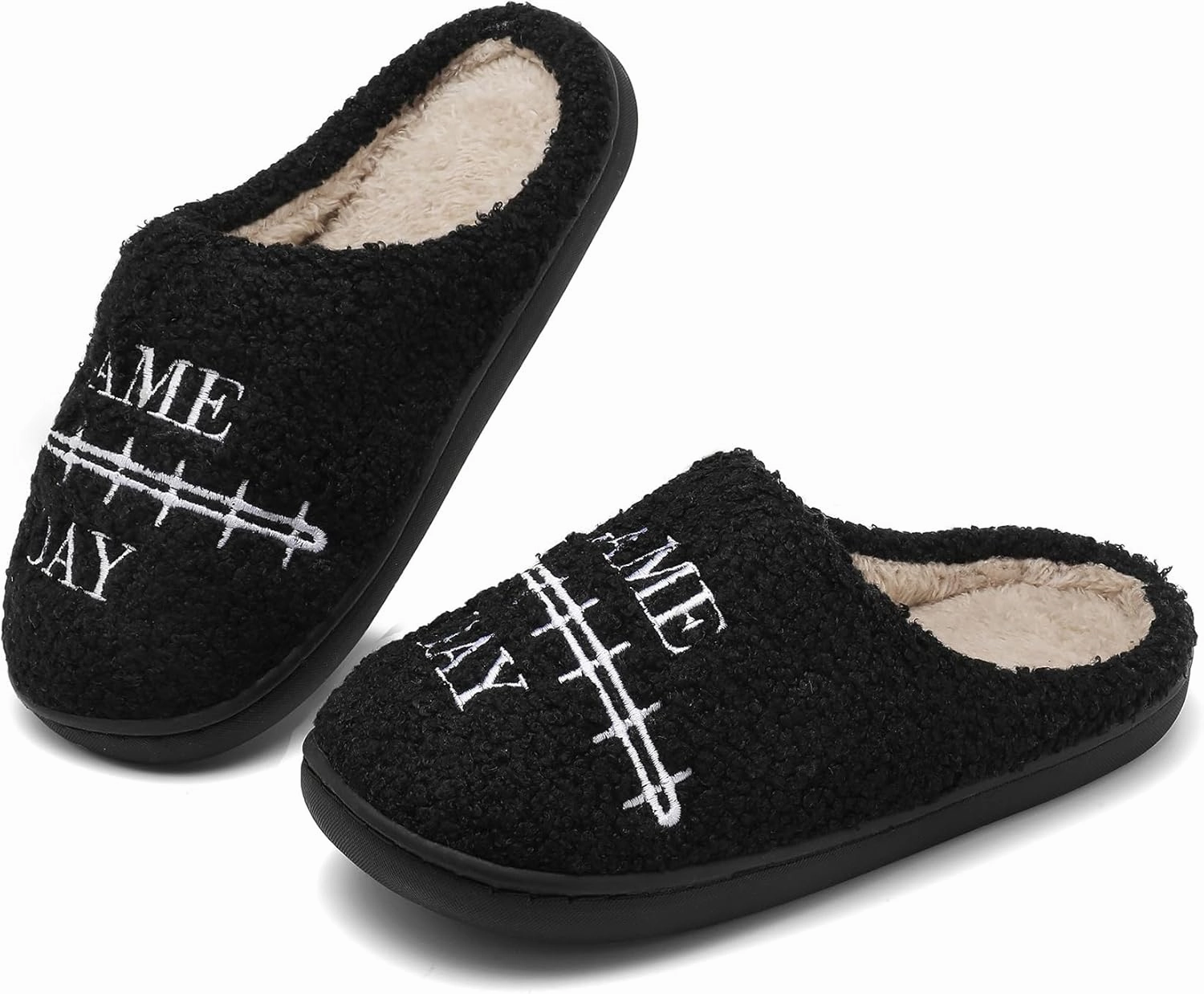INMINPIN Kids Girls Boys Ball Sports Slippers Soft Curly House Shoes Memory Foam Non-Slip Indoor Outdoor Slippers for Sports Fan