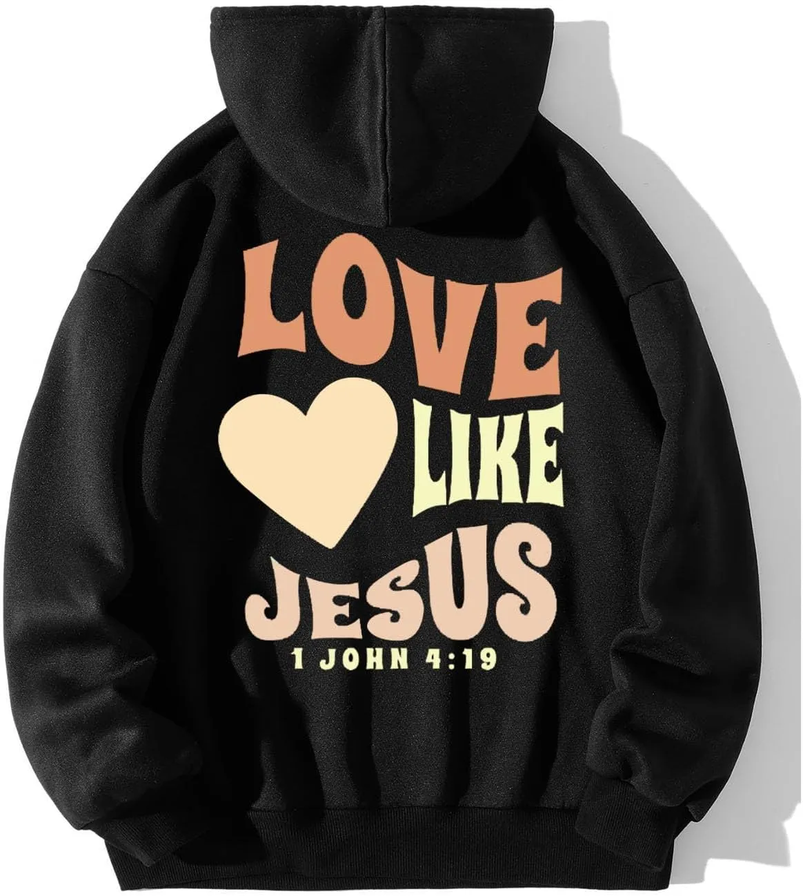 Inspirational for Women Jesus Sweatshirts Comfort Sweatshirt Christian Hoodies Pull Over Love Like Jesus Bible Verse