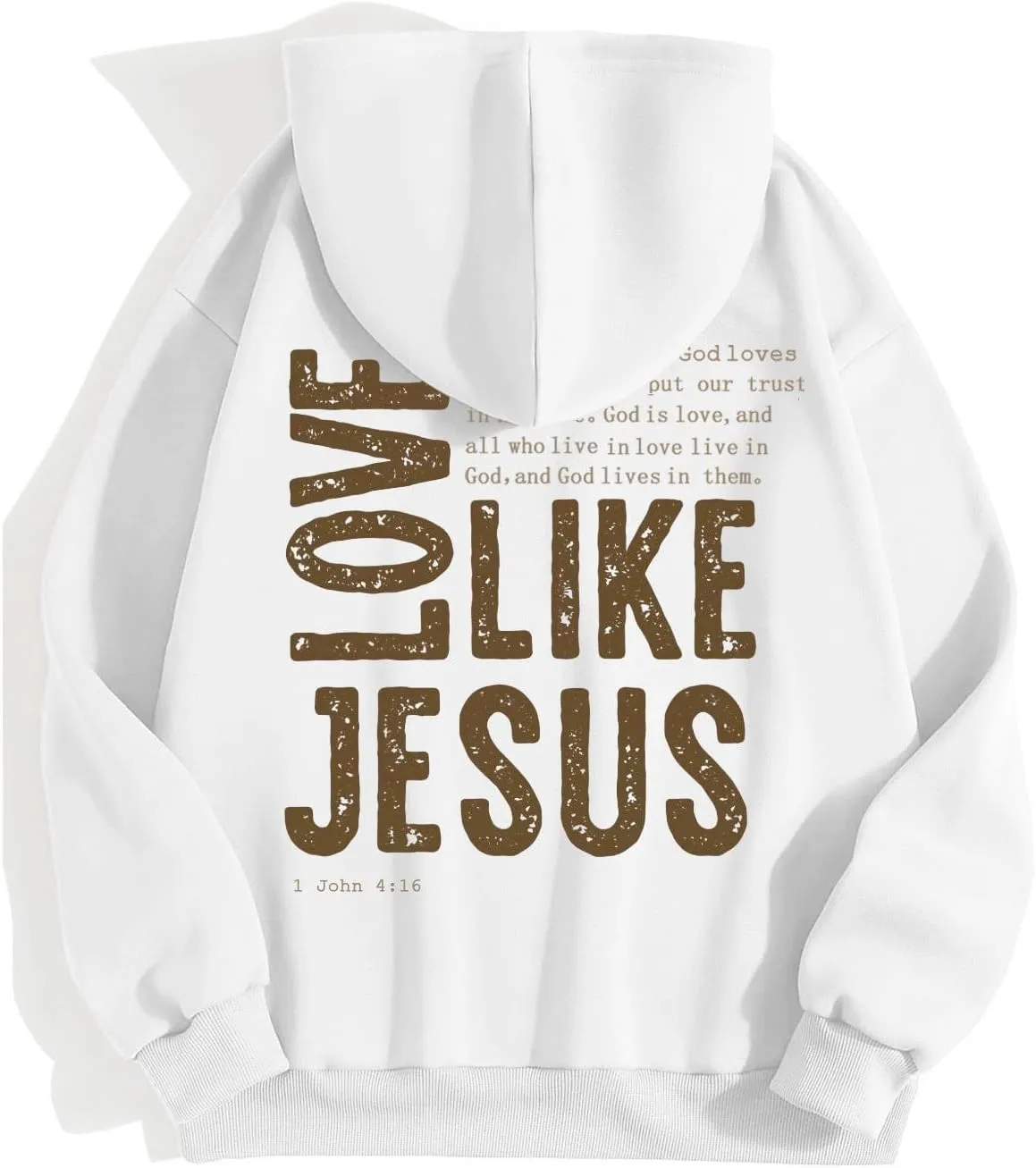 Inspirational for Women Jesus Sweatshirts Comfort Sweatshirt Christian Hoodies Pull Over Love Like Jesus Bible Verse