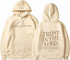 Inspirational for Women Jesus Sweatshirts Comfort Sweatshirt Christian Hoodies Pull Over Trust In The Lord Christ