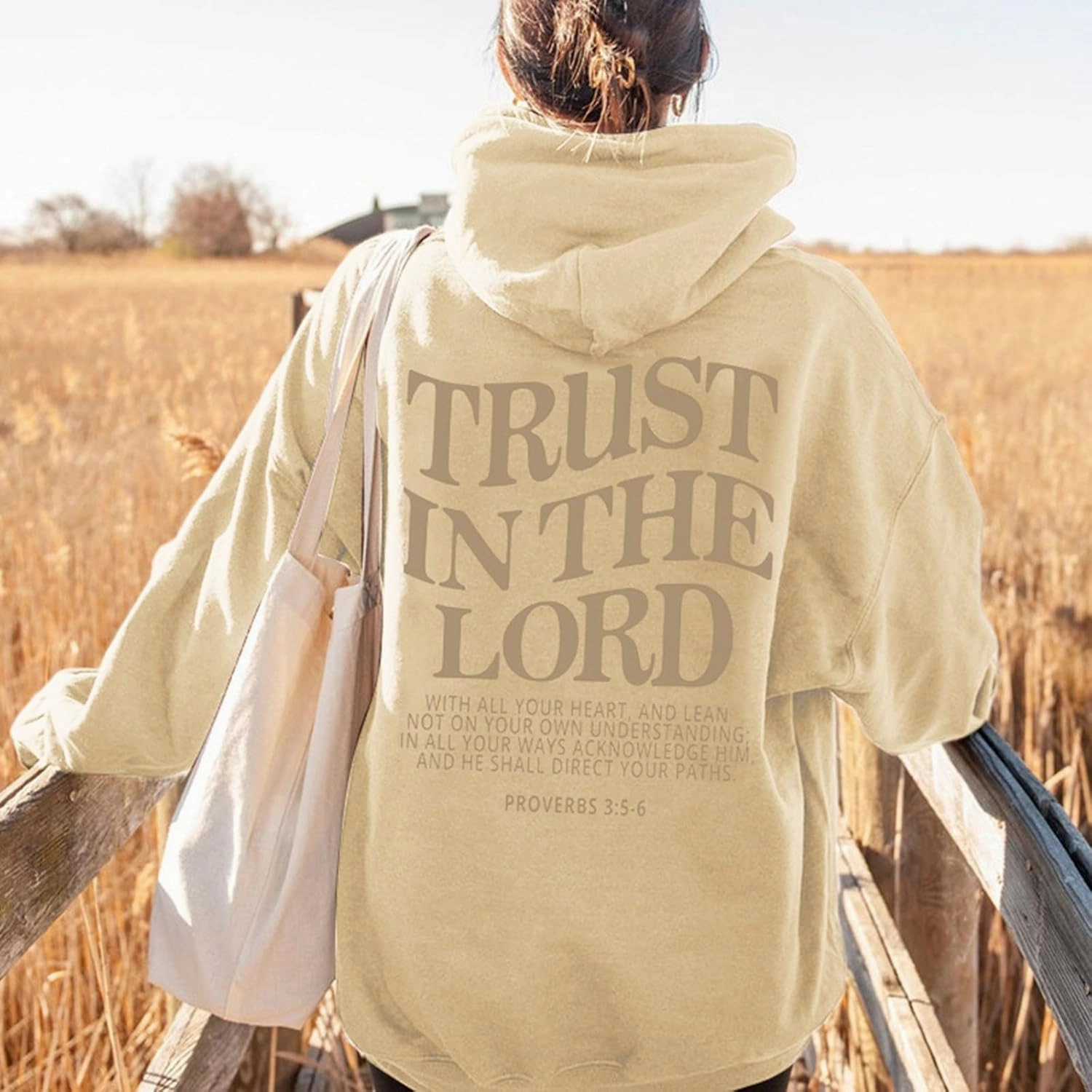 Inspirational for Women Jesus Sweatshirts Comfort Sweatshirt Christian Hoodies Pull Over Trust In The Lord Christ