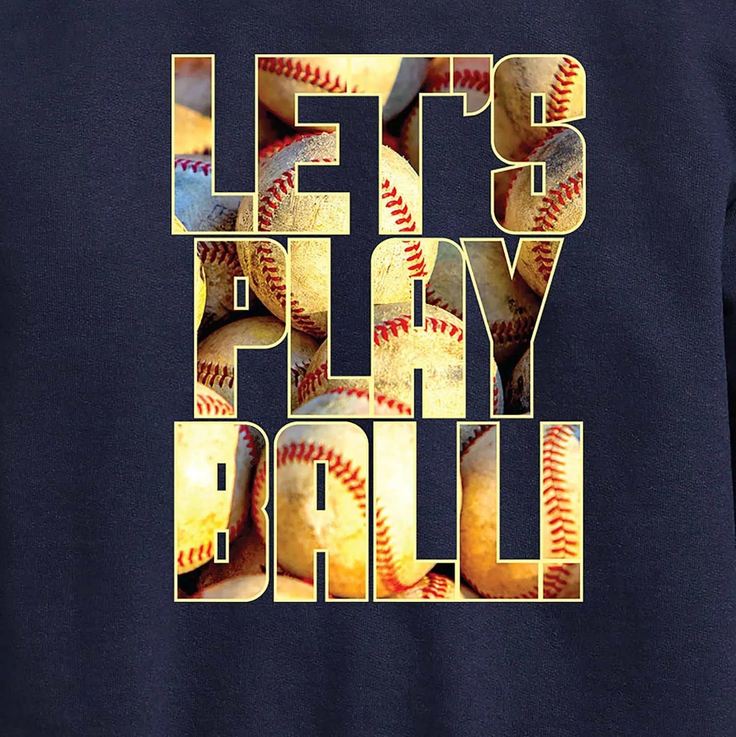 Instant Message - Lets Play Ball - Toddler & Youth Crewneck Fleece Sweatshirt