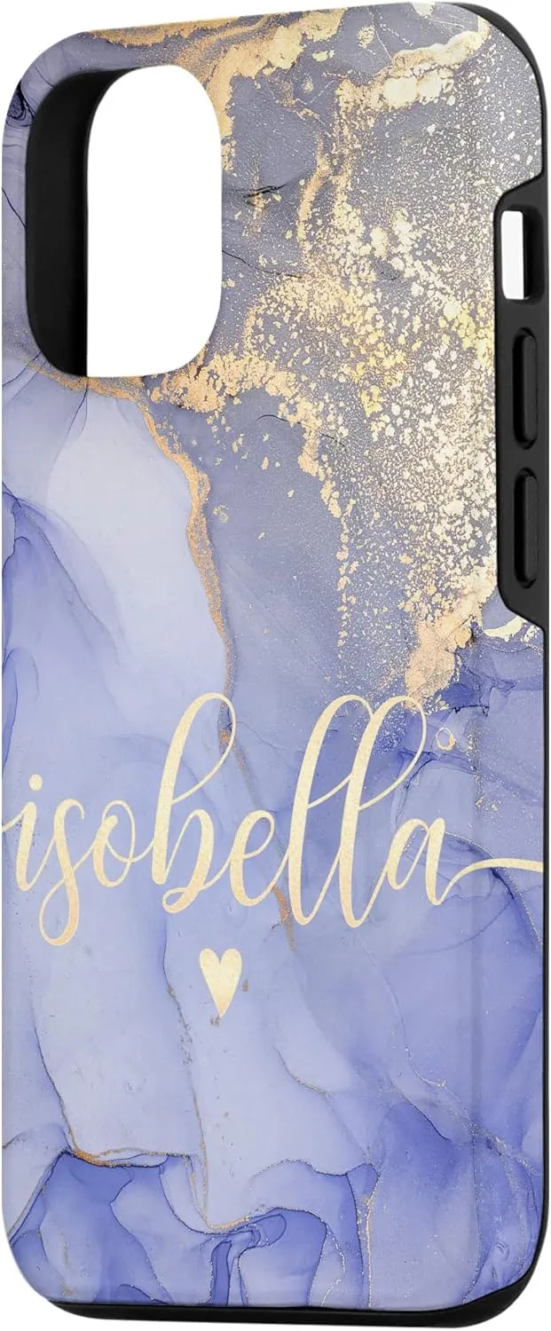 iPhone 12/12 Pro Isobella Letter I Initial Cute Purple Personalized Case