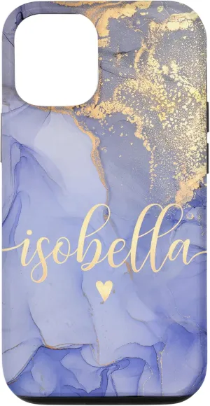 iPhone 12/12 Pro Isobella Letter I Initial Cute Purple Personalized Case