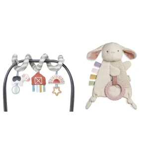 Itzy Ritzy Car Seat & Stroller Toys with Bunny Teether for Ages 0 Months and Up