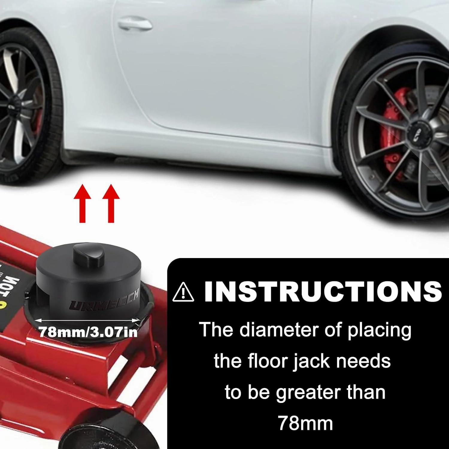 Jack Pad for Porsche 911 964 991 993 996 Turbo 997 Cayman Boxster Rubber Jack Stand Pucks Adapter Lifting Car 2 Pack