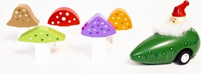 Jack Rabbit Creations Gnome & Mushroom Mini Bowling Game Wooden Indoor & Outdoor Toy for Kids- Wooden Skittles Set- Fun Montessori Game for Toddlers & Children