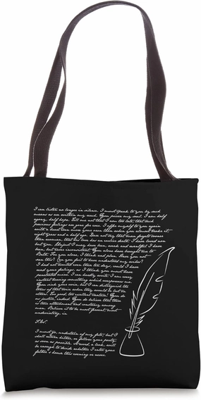 Jane Austen Persuasion Captain Wentworth Letter Literary Tote Bag