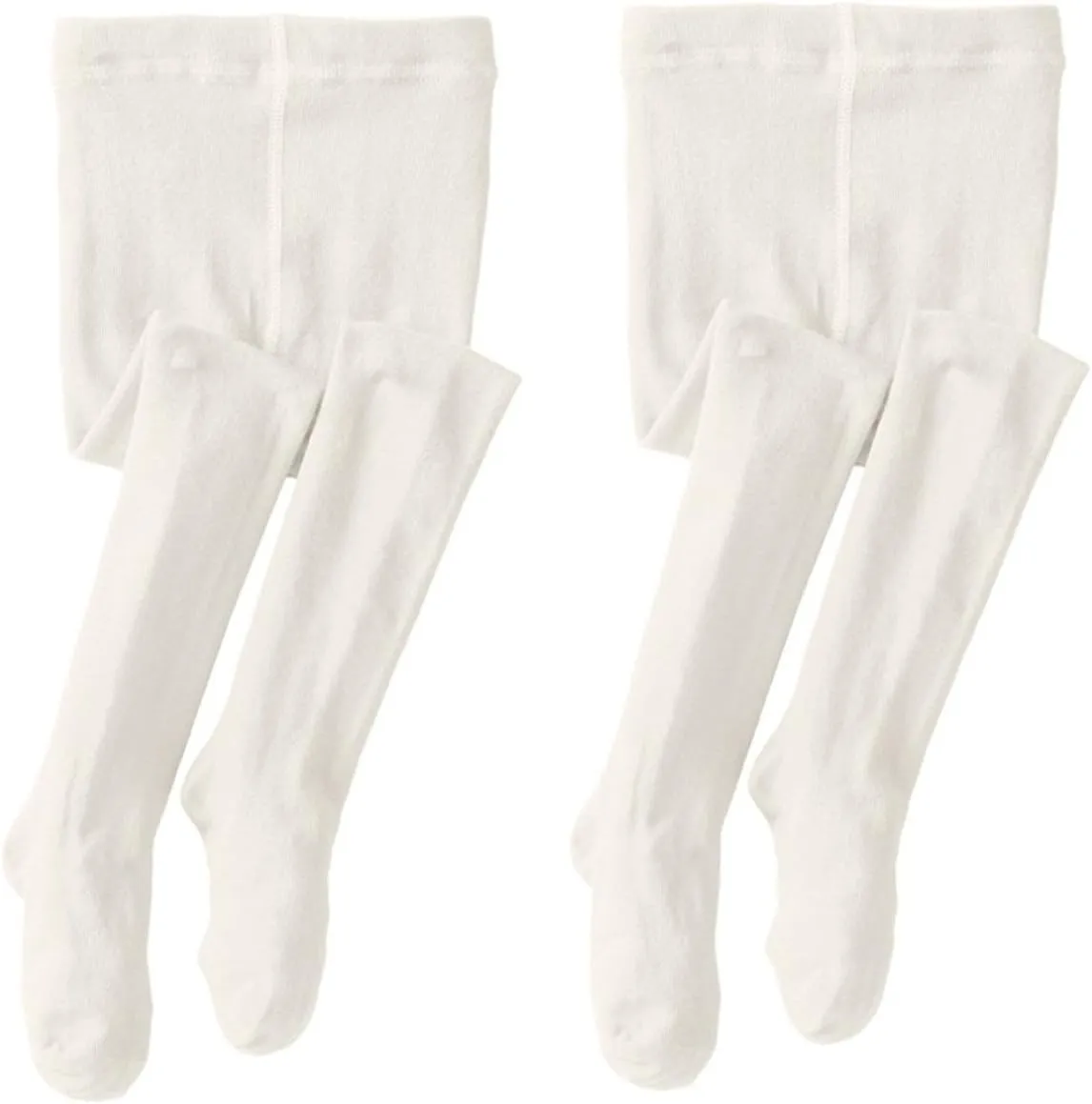 Jefferies Socks Girls Seamless Organic Cotton Dress Tights 2 Pack