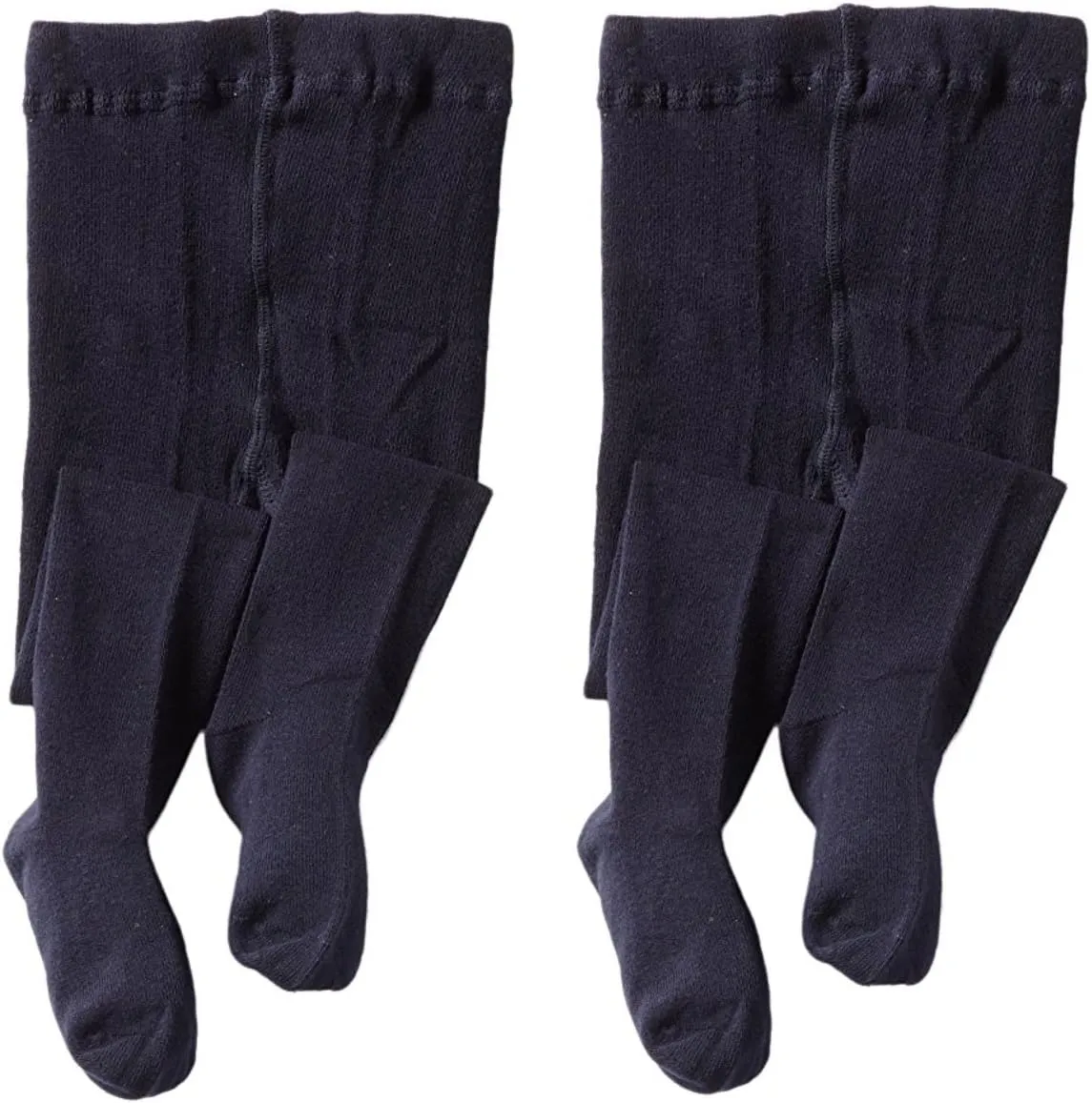 Jefferies Socks Girls Seamless Organic Cotton Dress Tights 2 Pack