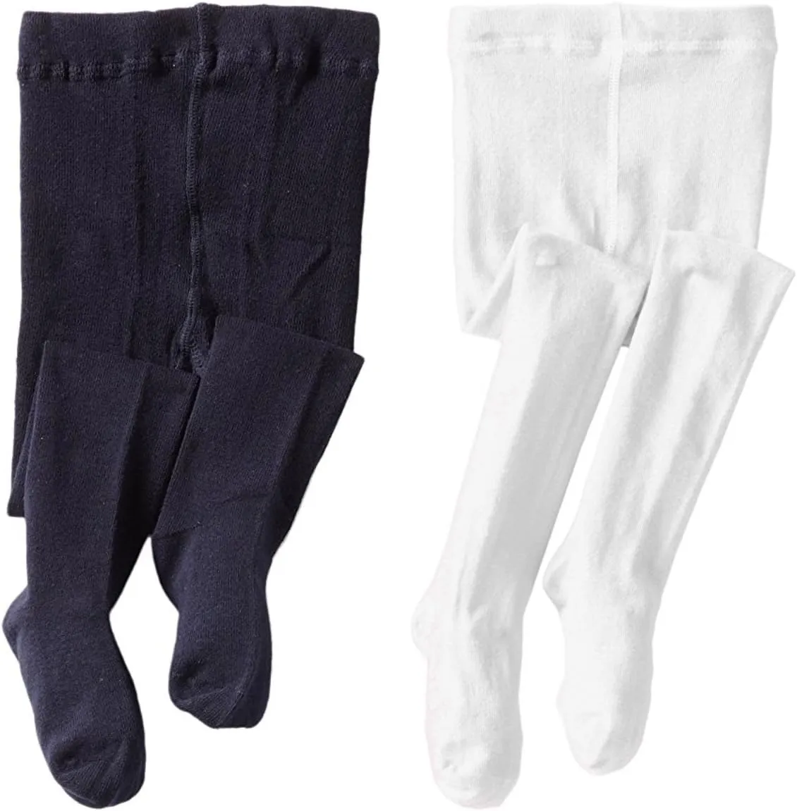 Jefferies Socks Girls Seamless Organic Cotton Dress Tights 2 Pack