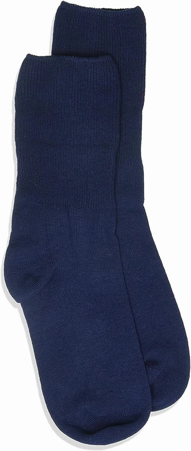 Jefferies Socks Girls 2-6x School Uniform Organic Cotton Seamless Turn Cuff 6 Pack