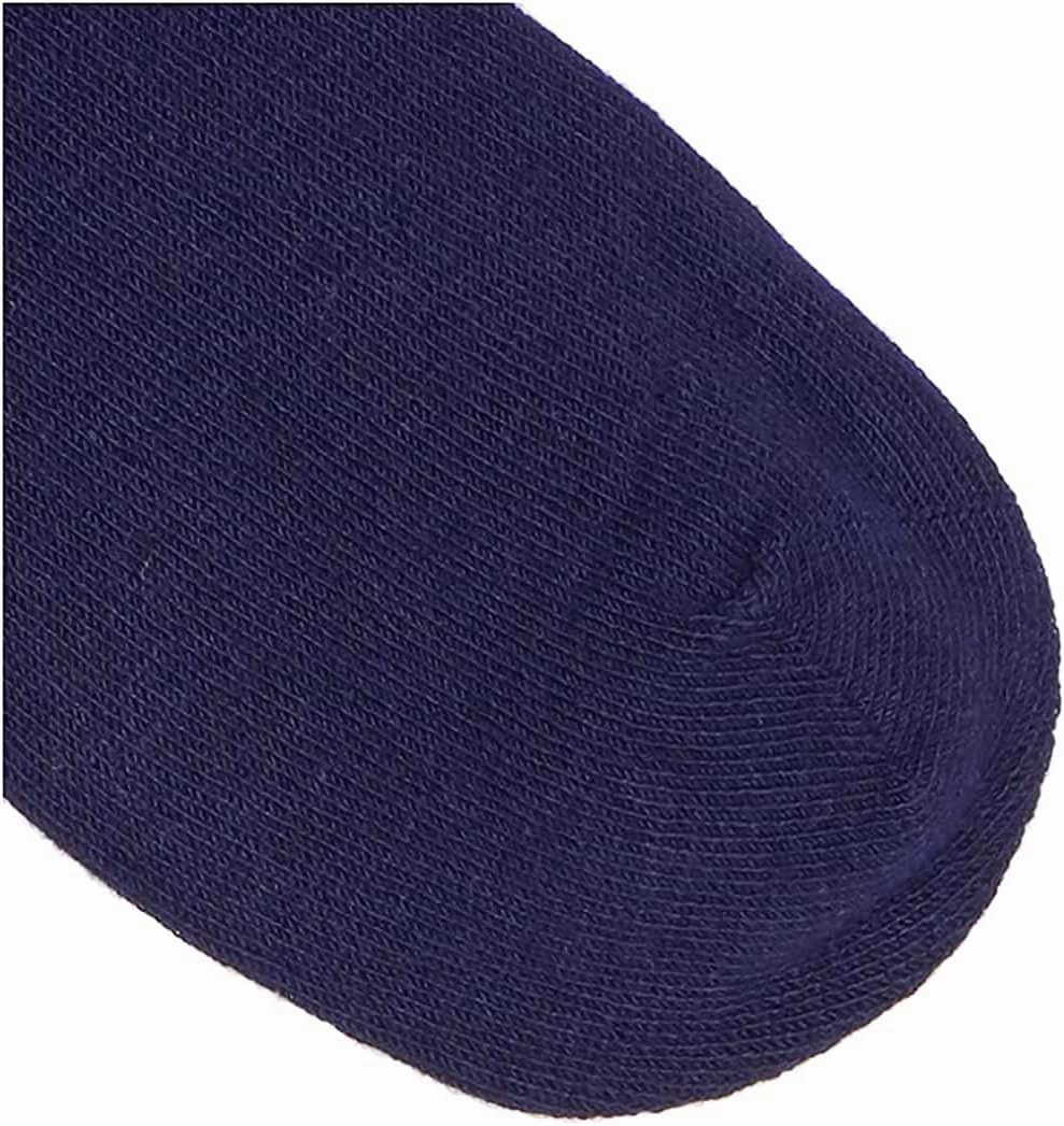 Jefferies Socks Girls 2-6x School Uniform Organic Cotton Seamless Turn Cuff 6 Pack