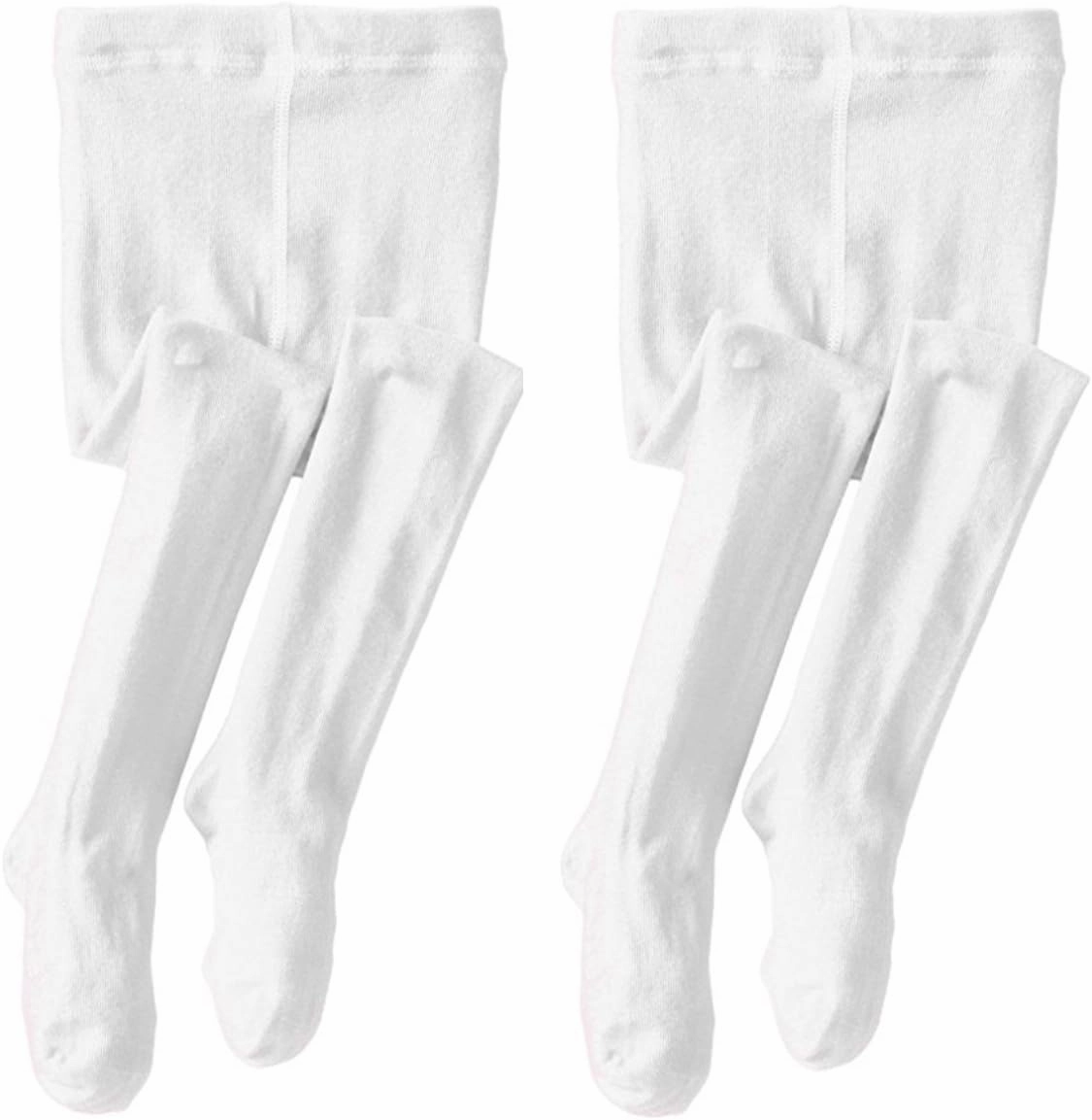 Jefferies Socks Girls Seamless Organic Cotton Dress Tights 2 Pack