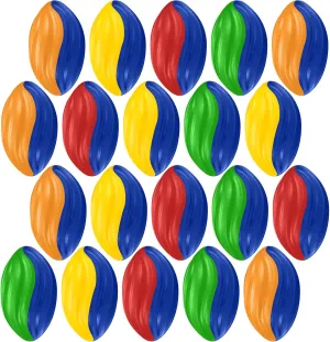 Jerify 20 Pack Mini Footballs Bulk 7 Inch Small Toy Footballs Spiral Foam Soft Sports for Indoor Outdoor Play Game Kids Party Supplies(Black Color Series)