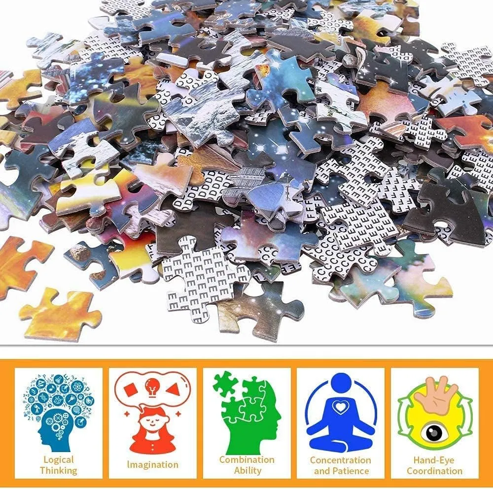 Jigsaw Puzzle for Adults - Beagle Dog - Cute Puppy Animal Puzzle 500 Piece Summer Sunrise Over Beach Floor Puzzle Leisure Game Challenging Wooden Toy Best Gift for Children Friends Family