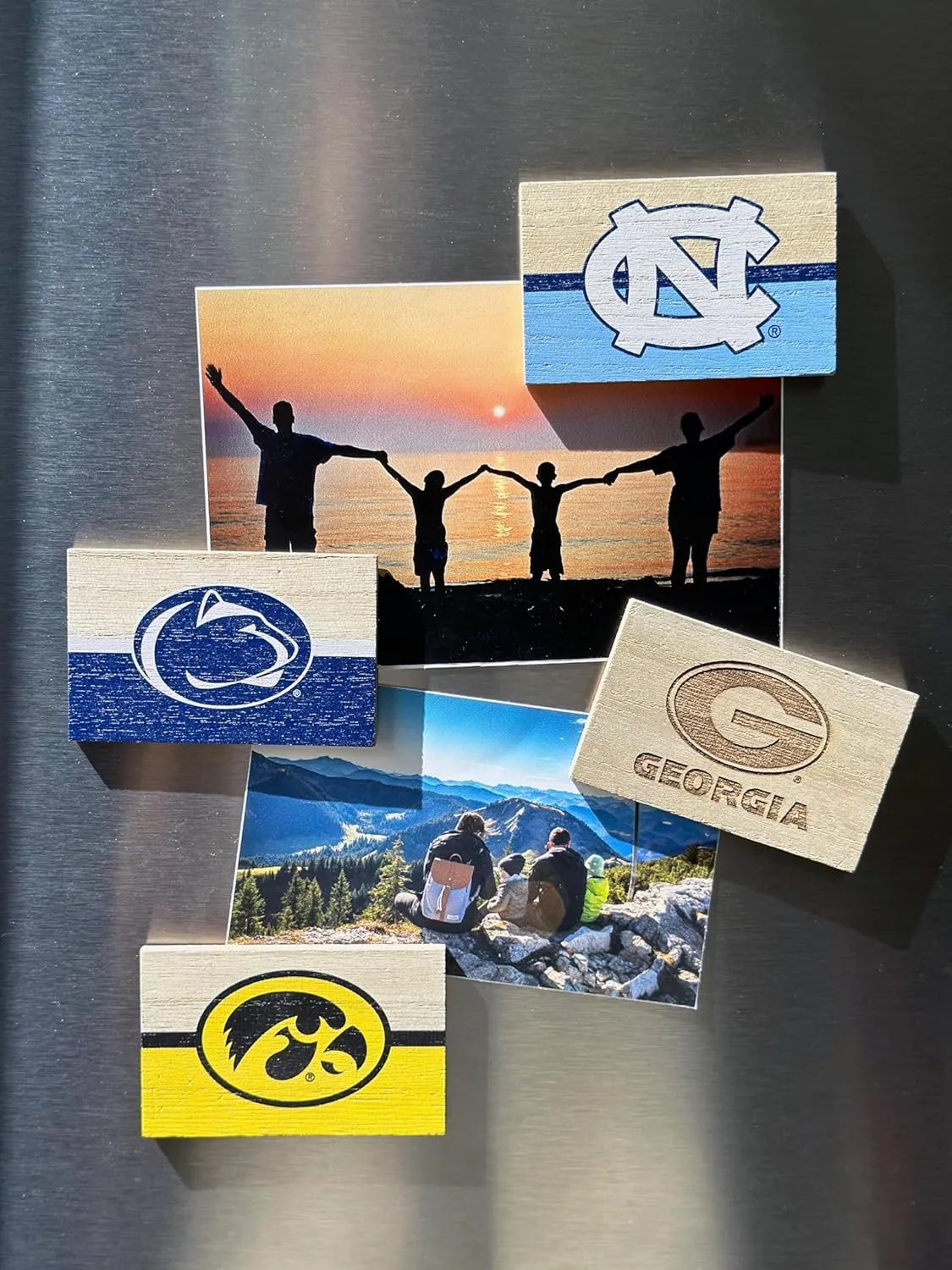 Jobos Puerto Rico Souvenir Wooden 2" x 3" Fridge Magnet Retro Design 4 Pack