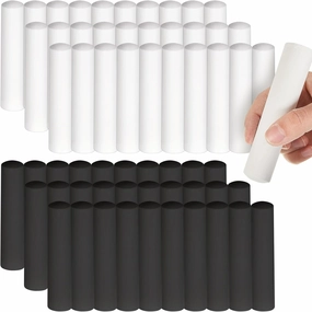 Jumbo Sidewalk Chalk Black White Washable Non Toxic Easter Chalk for Kids Art Play Painting on Chalkboard Playground Blackboard Classroom Outdoor Fun Creativity(60 Pcs)