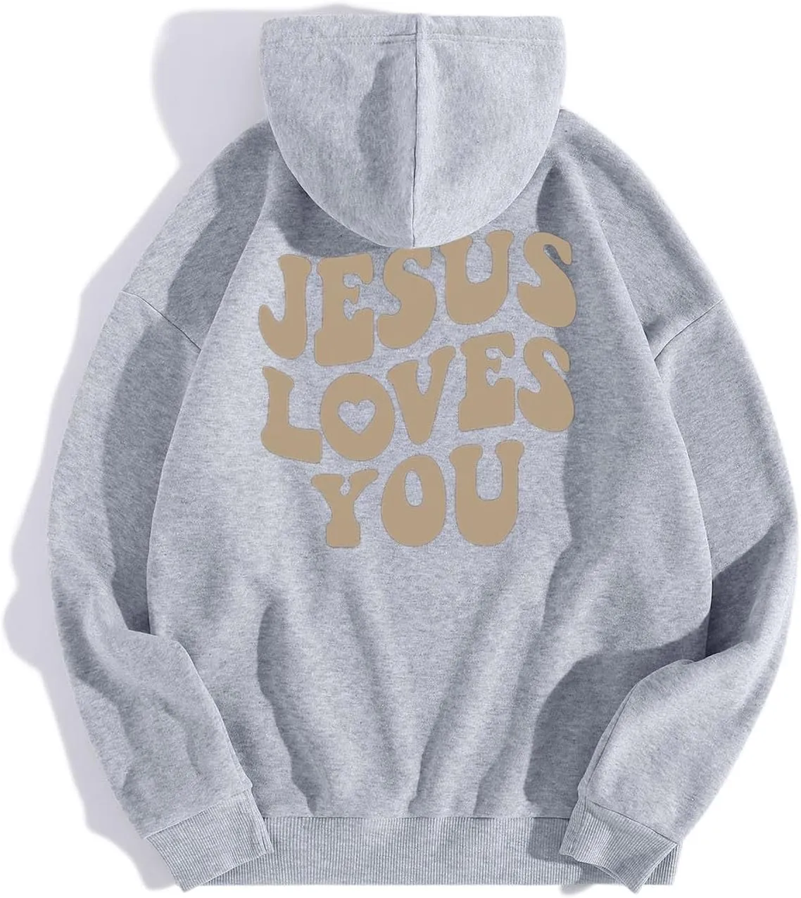 Juses Loves You Sweatshirt Faith Can Move Mountains Christian Sweatshirt for Women with Hood Jesus Is King Christ