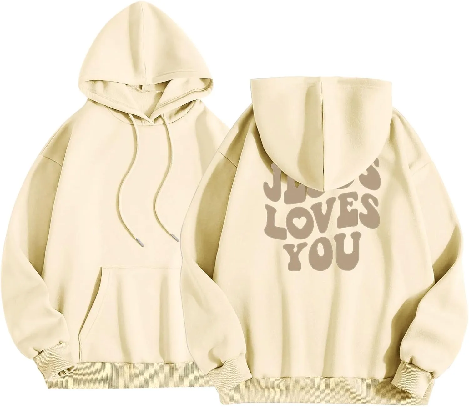 Juses Loves You Sweatshirt Faith Can Move Mountains Christian Sweatshirt for Women with Hood Jesus Is King Christ