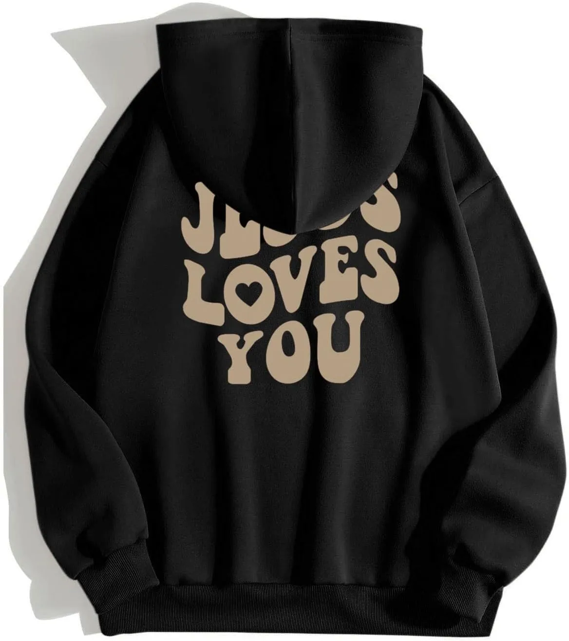 Juses Loves You Sweatshirt Faith Can Move Mountains Christian Sweatshirt for Women with Hood Jesus Is King Christ