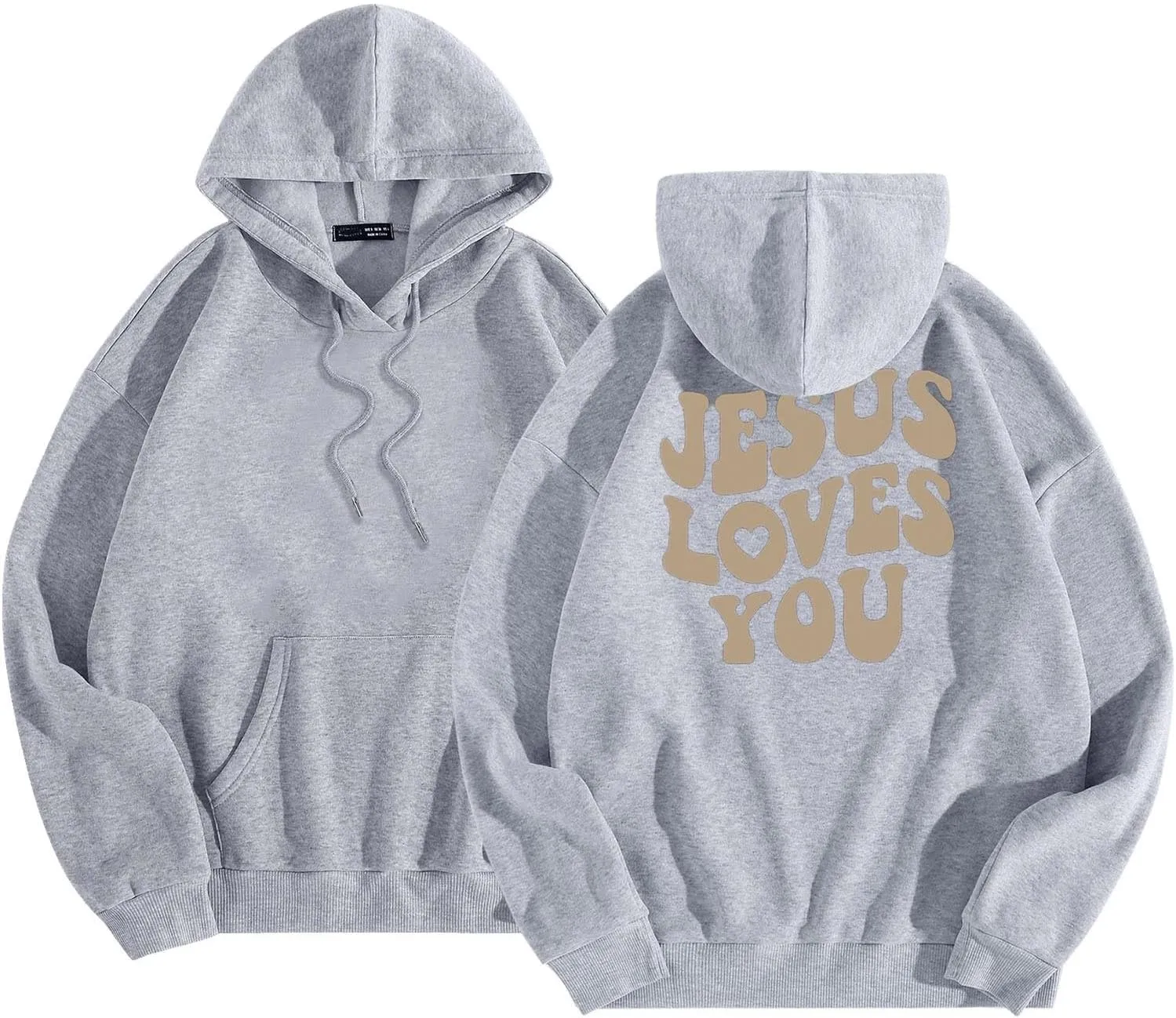 Juses Loves You Sweatshirt Faith Can Move Mountains Christian Sweatshirt for Women with Hood Jesus Is King Christ