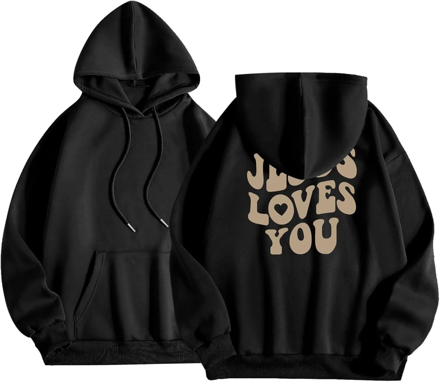 Juses Loves You Sweatshirt Faith Can Move Mountains Christian Sweatshirt for Women with Hood Jesus Is King Christ
