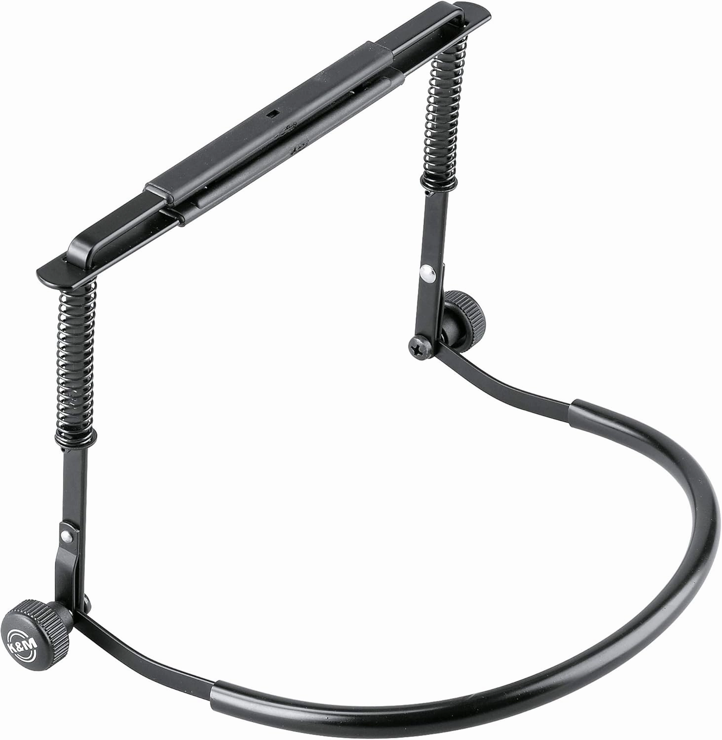 K&M Konig & Meyer 16416.000.55 Harmonica Holder | Industry Standard | Hands Free Harp Neck Brace | Sturdy Adjustable Frame | Professional Grade for all Musicians | German Made | Black