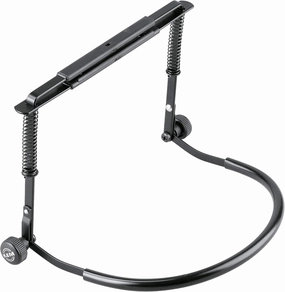 K&M Konig & Meyer 16416.000.55 Harmonica Holder | Industry Standard | Hands Free Harp Neck Brace | Sturdy Adjustable Frame | Professional Grade for all Musicians | German Made | Black