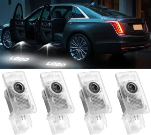 Kairiyard 4Pcs Car Door Lights Logo Projector Compatible with Cadillac SRX CT6 XTS ATS XT4 XT5 XT6, Bright 3D Shadow No Fade HD Car Door Projector Puddle Lights