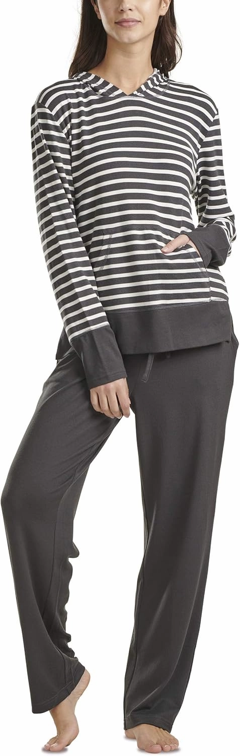 Karen Neuburger Women's Pillowsoft Hoodie Pajama Set