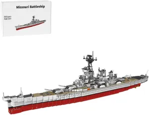 KAROYD Technic USS Missouri Building Set, Large Battleship Building Block Set Compatible with 10294 (2631PCS)