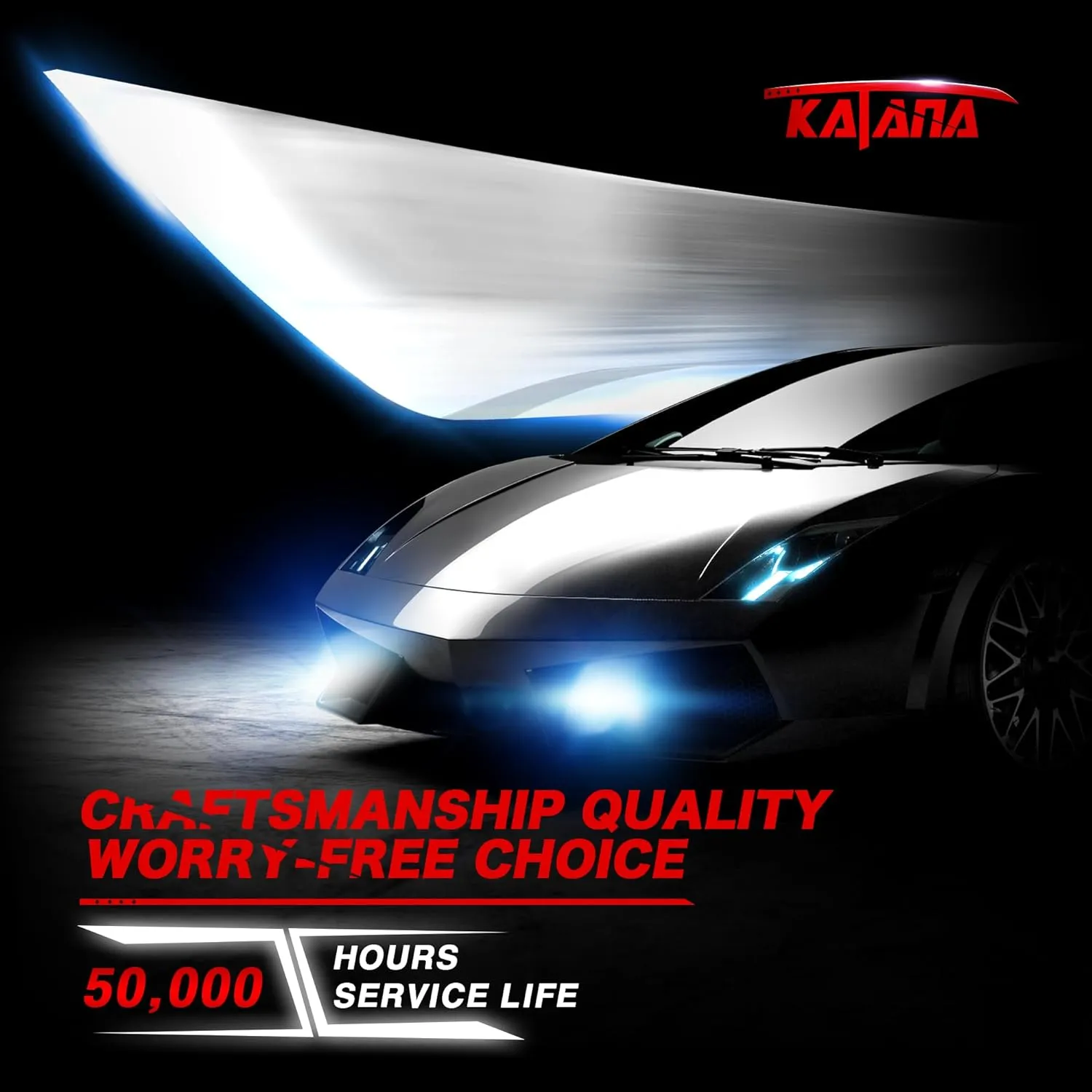 KATANA H13 Light Bulb. 9008 Bulb 400% Brightness Super Bright 70W 6500K White Mini Size Plug and Play Fog Bulb of 2