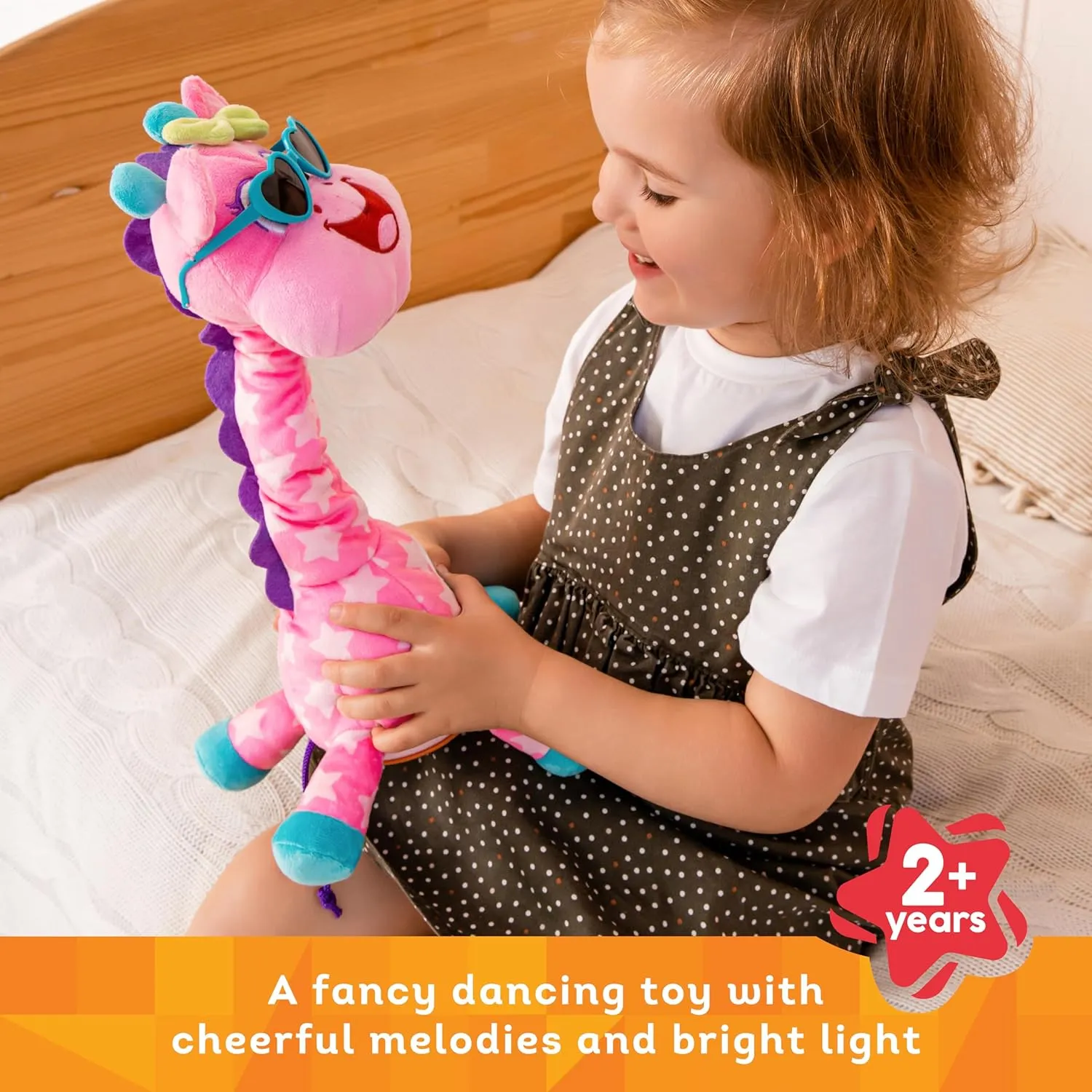 Kids Hits Dancing Giraffe Toy – Musical Light-Up Animal with Songs, Phrases & Movement – Interactive Toy for Toddlers Age 2 