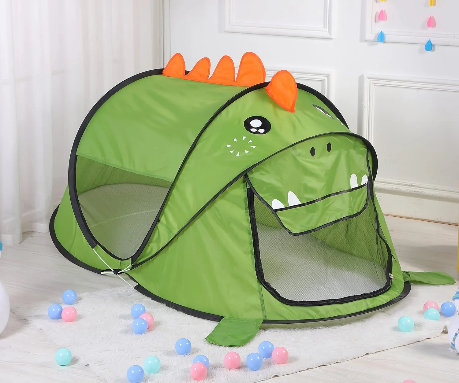 Kids Play Tents – Collapsible Tent for Boys Girls Gift - Large Foldable Playhouse Indoor/Outdoor Fun - Pop up Tent Toys for Age 1 and up Child Birthdays Presents (Dinosaur)