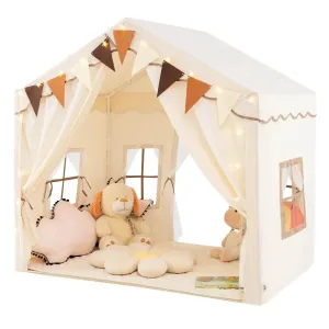 Kids Play Tents: Cozy Fun House with Lights & Pennants