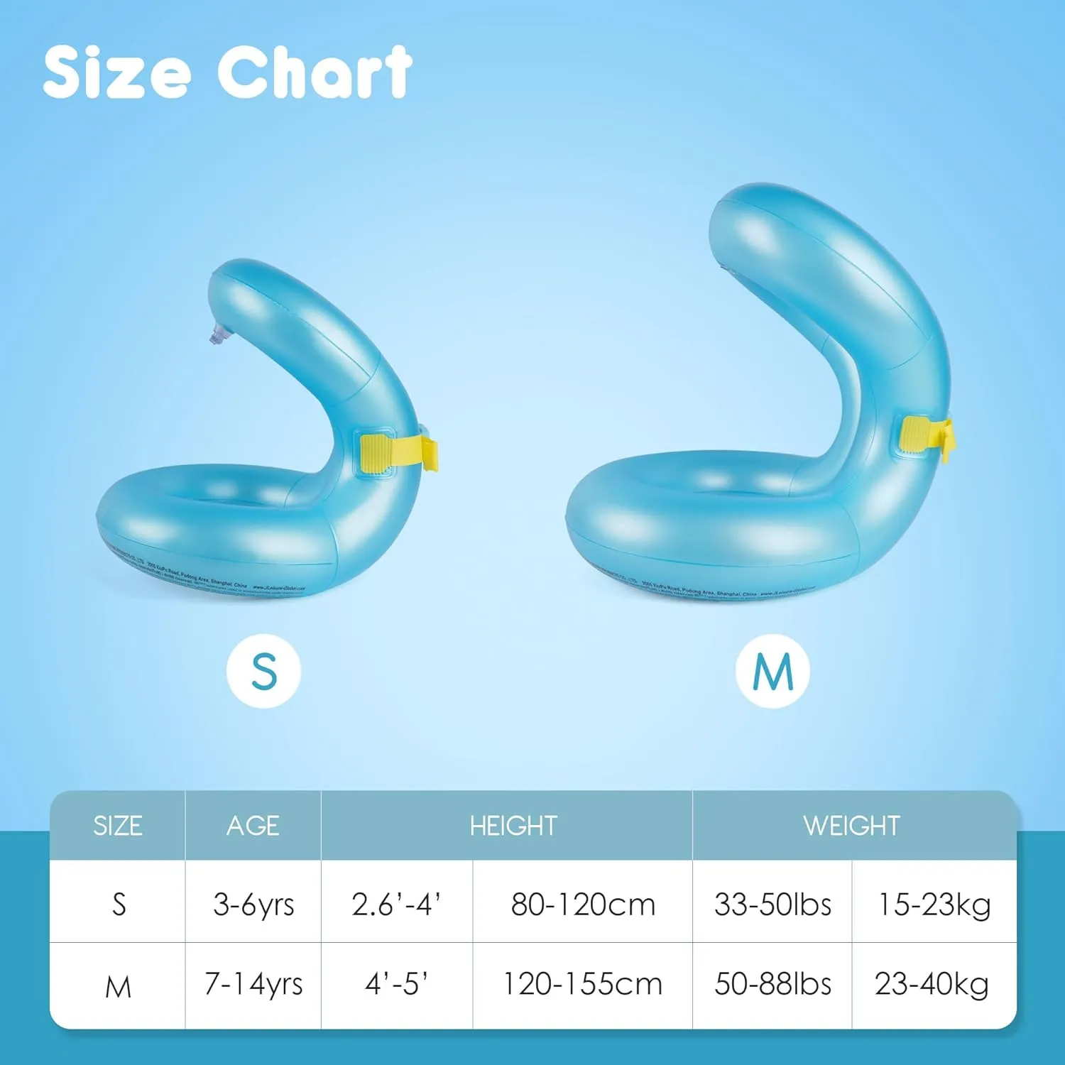 Kids Swim Vest for 3-5yrs/6-12yrs,Inflatable Portable Arm Floaties with Dual Air Bag＆Adjustable Safety Buckle for Pool ＆ Beach,Safety Learning to Swim Aid for Children 33-50 lbs/50-88 lbs