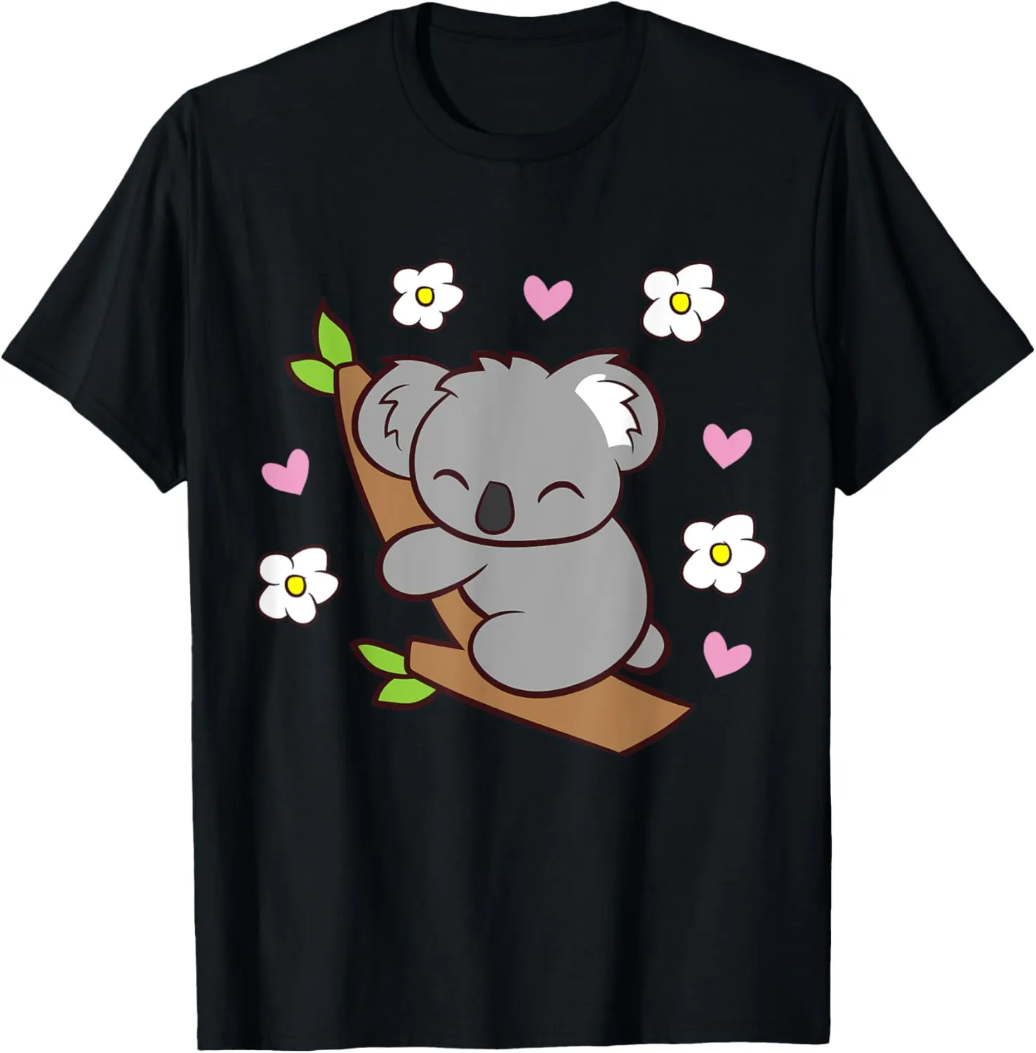 Koala Cute Koala Bear With Flowers Australia Koala T-Shirt