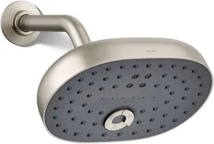 KOHLER 26290-G-BN Statement Three-Function SHOWERHEAD, Maximum Spray Performance with Mode Selector Buttons, Vibrant Brushed Nickel, 1.75 GPM