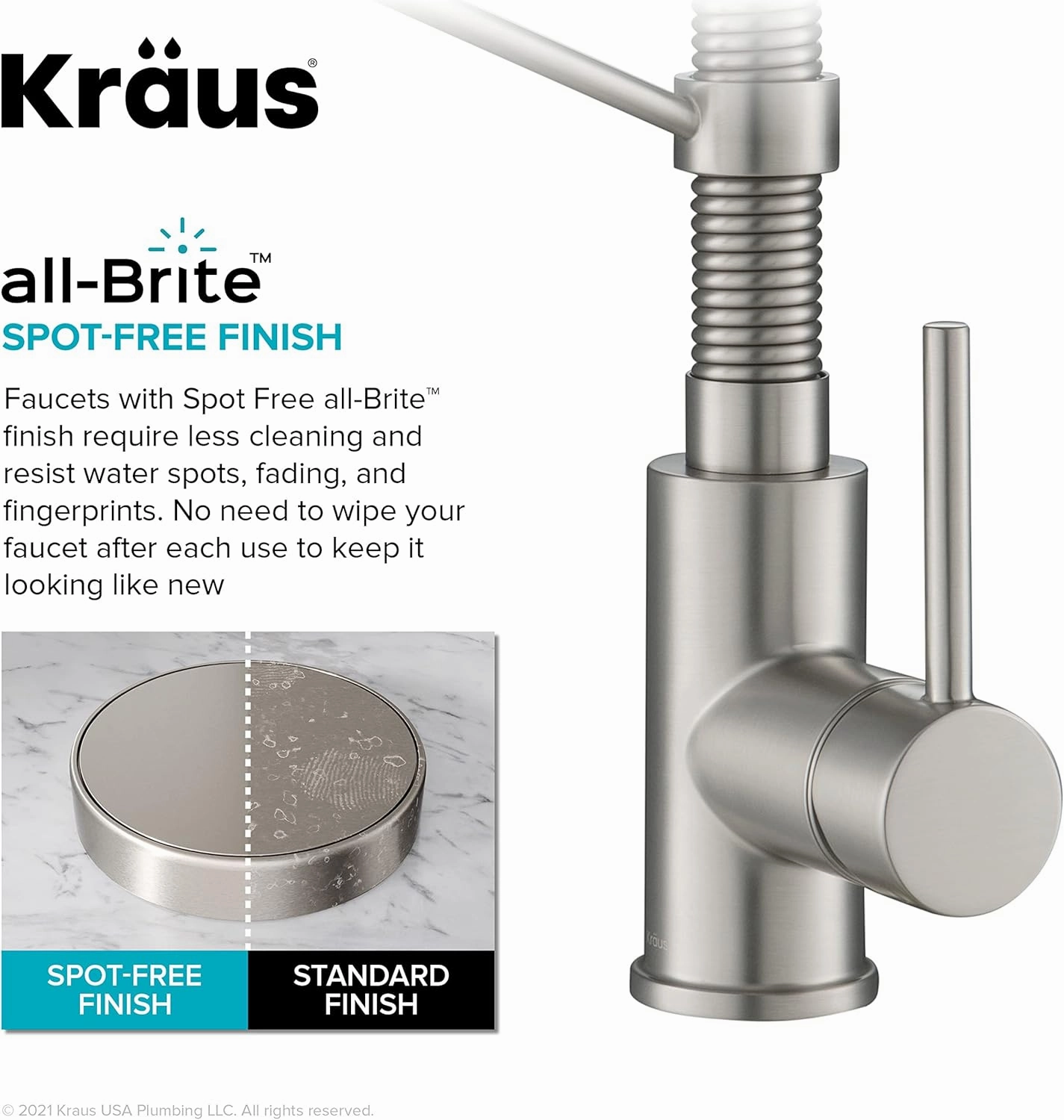 Kraus Bolden Touchless Sensor Commercial Style 2-Function Single Handle Pull Down Kitchen Faucets in Spot-Free Stainless Steel, KSF-1610SFS