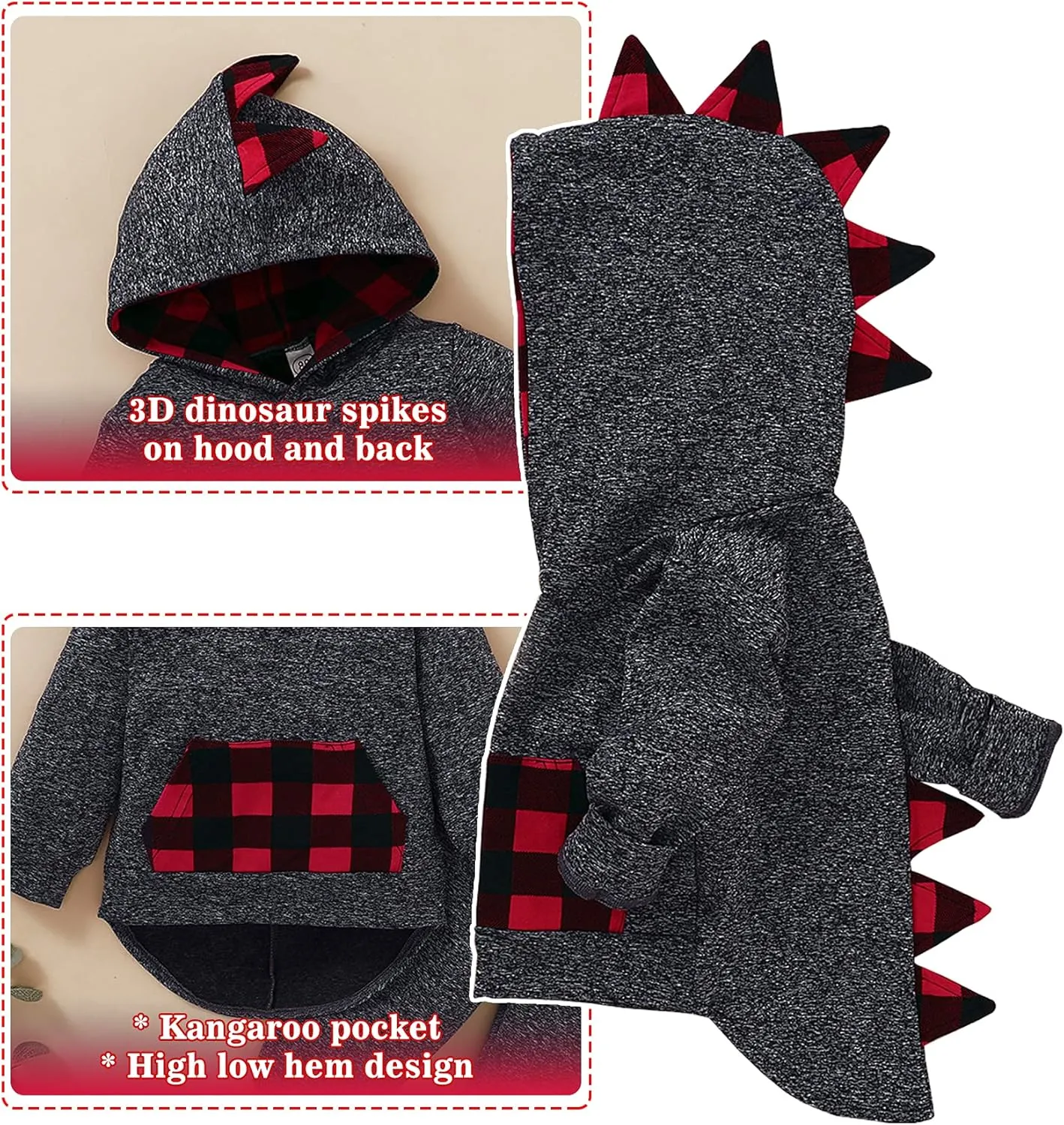 Kucnuzki Baby Toddler Boy Clothes Fall Winter Outfits Long Sleeve Shirt Sweatshirt   Long Pants Kids Little Boy Clothing