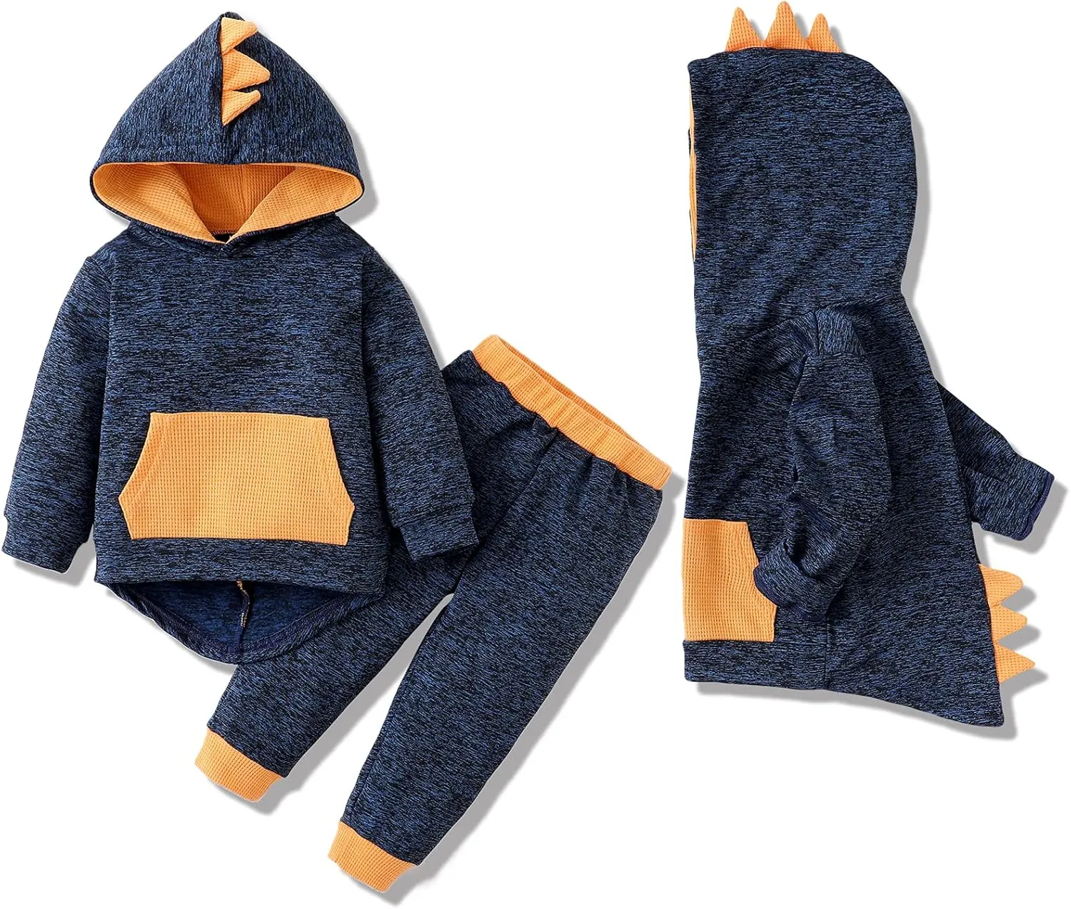 Kucnuzki Baby Toddler Boy Clothes Fall Winter Outfits Long Sleeve Shirt Sweatshirt   Long Pants Kids Little Boy Clothing