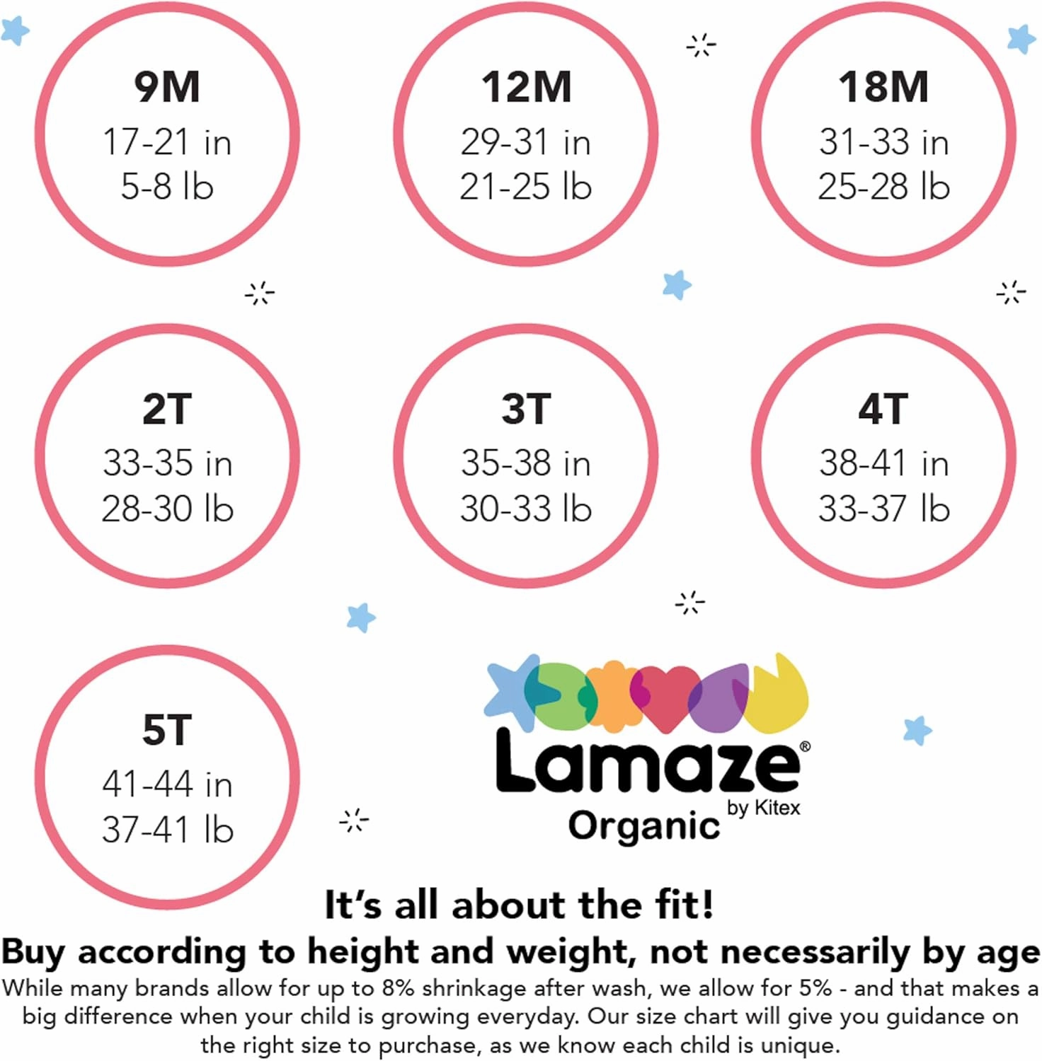 Lamaze Organic Baby Baby Boys' Toddler Short Sleeve Tight Fit Sleepwear